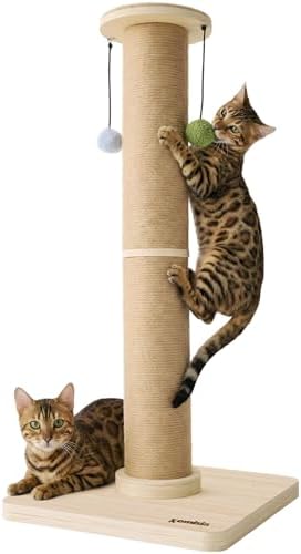 ZOMISIA 35'' Tall Cat Scratching Post for Indoor Cats Adults