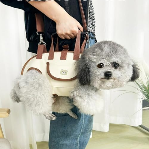 Cat Puppy Carrier Crossbody Bag (Bag+Strap+Leash 3pc,Small)