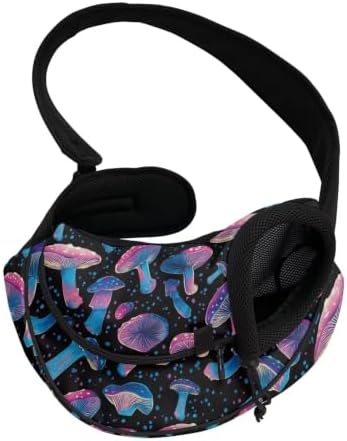 COEQINE Mushroom Sling Bag Crossbody for Dog Walking Pet Carrier Bag