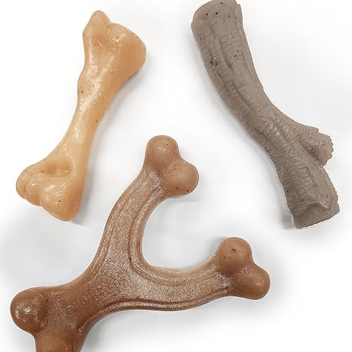 Nylabone Strong Chew Gourmet Style Dog Chew Toy Bundle, Small, 3 Count