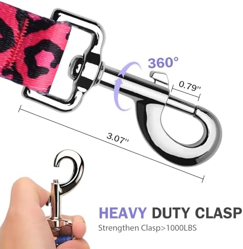 Hikiko 6FT Dog Leash Padded Double Handle with Designed Pattern
