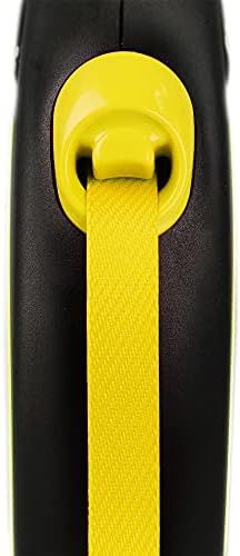 Flexi New Neon Tape Yellow Extra Small 3m Retractable Dog Leash/Lead for Dogs up to 12kgs/26lbs
