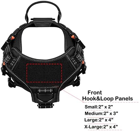 ICEFANG Tactical Dog Harness for Medium Dogs,Full Metal Buckles Dog Vest