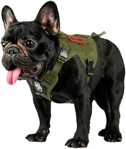 OneTigris Tactical Dog Harness with Handle No-Pull Adjustable for Small Dog