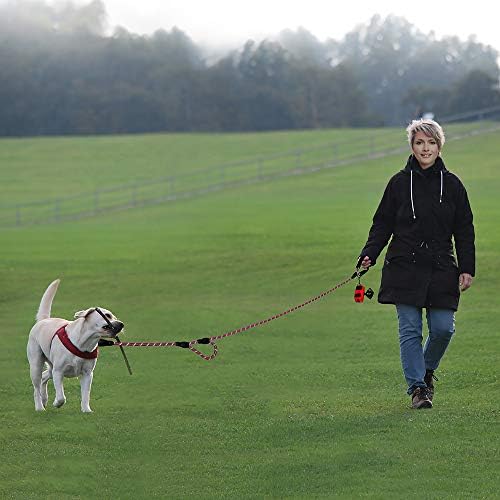 Plutus Pet Rope Dog Leash 6ft Long,Traffic Padded Two Handle,Heavy Duty,Reflective Double Handles Lead for Control Safety Training,Leashes for Large Dogs or Medium Dogs,Dual Handles Leads(Purple)