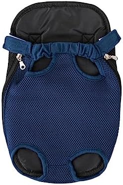 Leconpet Pet Carrier Backpack, Legs Out Adjustable Pet Front Cat Dog Carrier Backpack, Easy-Fit Dog Travel Backpack Carrier for Hiking Camping for Small Medium Puppies Cats (L, Navy Blue)