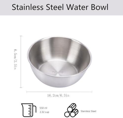 MateeyLife Slow Feeder Dog Bowl and Stainless Steel Water Bowl