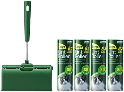Fedicelly Large Lint Rollers Pet Hair Extra Sticky Furniture,Cat Dog Hair Remover Laundry Clothes Carpet,6.3 inches Wider with 640 Sheets Giant Lint Remover Brush for Couch