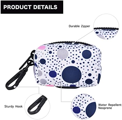 Petmolico Dog Poop Bag Holder Dispenser 2 Pack, Blue Dots