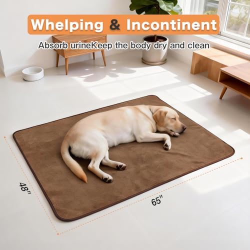 Washable Pee Pads for Dogs, Extra Large Reusable Dog Pee Pad, Waterproof Pet Mat, Dog Playpen Mats for Puppy Training Whelping Playpen Pads