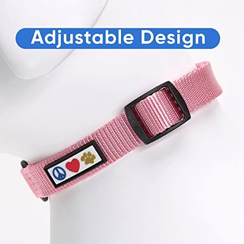 Pawtitas Solid Color Millennial Pink Puppy or Dog Collar, Medium