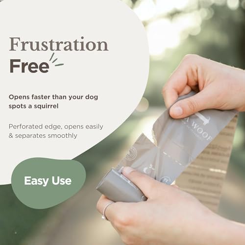 100% Certified Home Compostable and Biodegradable Dog Poop Bags - ASTM D6400 & EN 13432 Compliant Dog Waste Bags – 60 Bags – 4 x Rolls of Plant Based Compostable Poop Bag