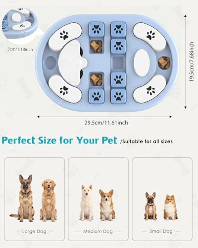 Dog Puzzle Toy, Interactive Enrichment Treat Food Puzzles, Gray