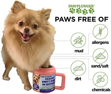 Paw Plunger – Dog Paw Cleaner - Dog and Puppy Essentials - Portable Dirty Paw Washer - Ideal for Medium Dogs - Black