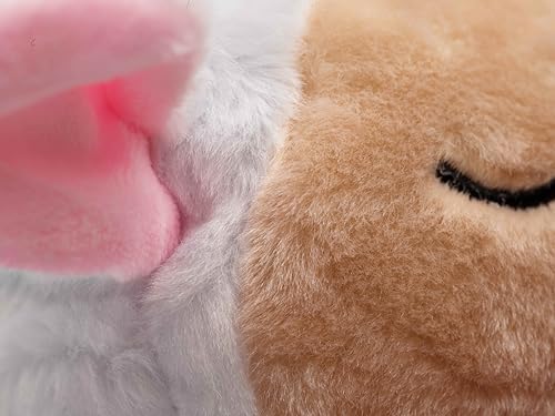Flourish Pets 2 in 1 Multi-Layer Chew Toy for Active Dogs | Non-Toxic BPA Free Double Stitched Soft Fabric Exterior Dog Toys | Long-Lasting Dog Plush Toys – Lamb 3.5"