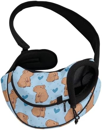 COEQINE Small Dog Crossbody Sling Bag for Walking, Pet Carrier Sling Bag
