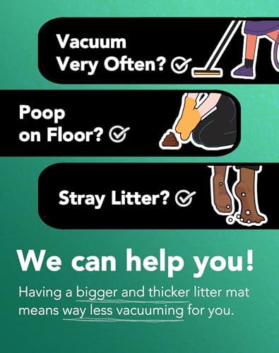 Lukamoo® Cute Cat Litter Mat (24’’x16’’), for Kitty Litter & Cat Litter Box, Independent Artist Designed (My Favorite Things)