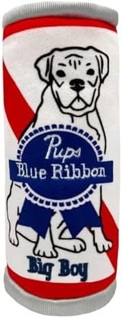 Huxley & Kent Power Plush Squeaky Dog Toy, Pups Belly Rubbin, Small