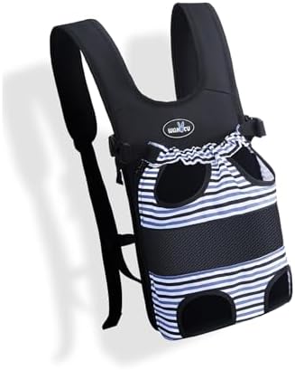 Wakytu Pet Carrier Backpack, Pet Front Dog Carrier Backpacks, Adjustable Pet Front Cat Dog Carrier Backpack Travel Bag, Legs Out, Easy-Fit for Traveling Hiking Camping for Small Cats Dogs
