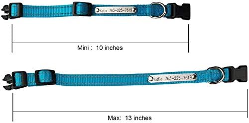 SINYUDUN Personalized Reflective Dog Collars with Customized ID Tags