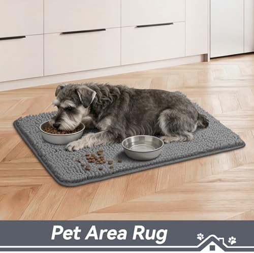 Bcoimo Super Absorbent Dog Door Mat, 30"*20" Anti Slip Mat for Muddy Paws