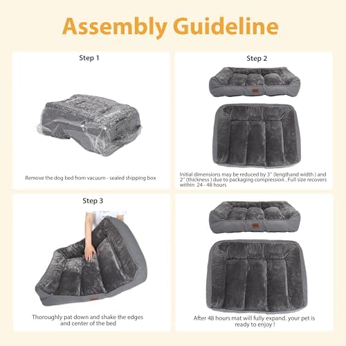 Orthopedic Dog Bed for Large Dogs, Supportive Dog Couch Bed