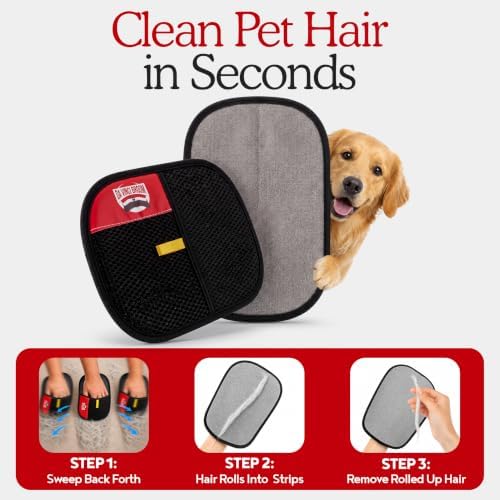 Da Vinci Pet Hair Removal Gloves, Reusable Electrostatic Mitt