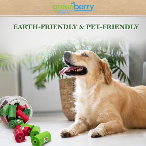 Greenbone Jar-O-Refills Dog Poop Bags & Dispenser, 28 Rolls - 336 Bags - Holiday Edition