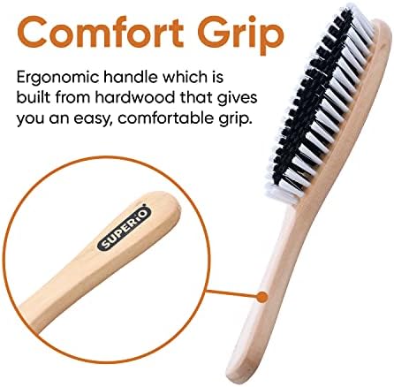 Clothes Brush Garment Brush Sturdy Bristles, Garment Lint Remover, Wool Suits, Lint Brush, Pet Hair Removel, Suede, Dust, Hat Brush Durable Wood Handle. by Superio