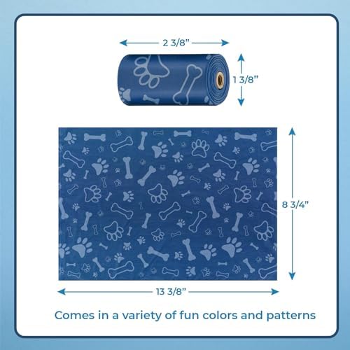 Best Pet Supplies Poop Bags for Dogs - Assorted Colors, 240 Bags