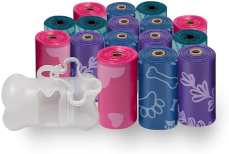 Best Pet Supplies Poop Bags for Dogs - Assorted Colors, 240 Bags