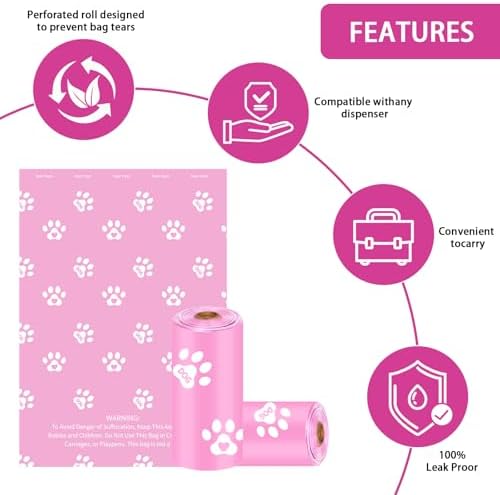 HZDHCLH Dog Poop Bags 270 Count Extra Thick Lavender Scented Pet Waste Bags