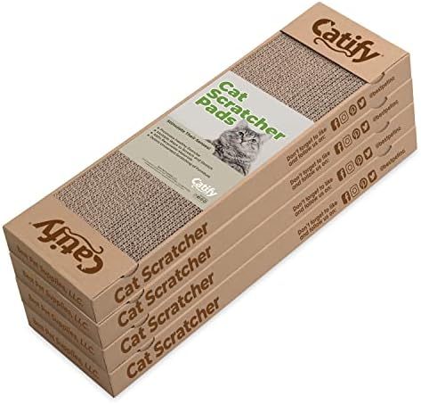 Best Pet Supplies Catify Cat Scratcher Pads - Narrow, 4-Pack