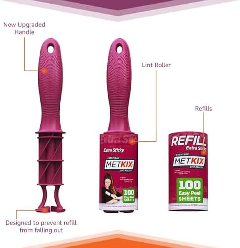 Refill for Metkix Lint Rollers 4 Pack (Total 400 Sheets)