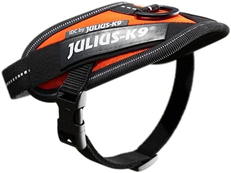 Julius-K9, 16IDC-for-B1, IDC Powerharness, Dog Harness, Size: Baby 1, UV Orange
