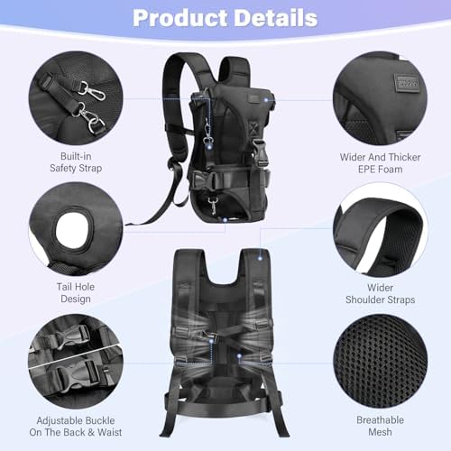 YUDODO Front Pet Carrier Backpack for Small Dog, Legs Out Dog Chest Carrier
