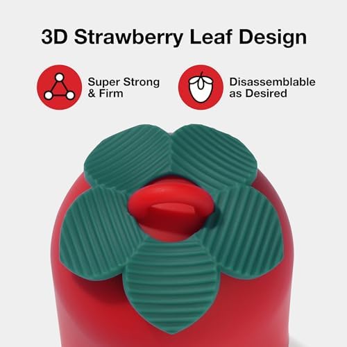 VETRESKA Dog Poop Bag Dispenser with Strawberry Scented Bags, Leak Proof, Extra Thick and Large Pet Waste Bags,1 Count Bag Holder and 405 Bags (27 Refill Rolls) for Walking Dog and Cats Litter, Red