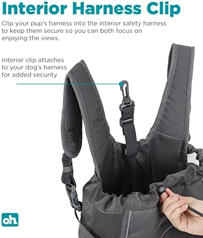 Outward Hound PupPak Dog Front Carrier, Grey, Medium, 12.5" x 9" x 14"