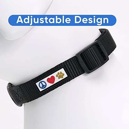 Pawtitas Solid Color Black Puppy or Dog Collar, X-Small