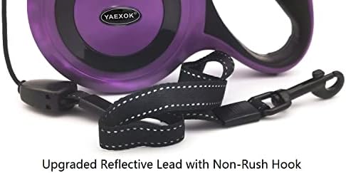 Heavy Duty Retractable Dog Leash 26ft,Pet Long Walking Leashes Leads for Small Medium Large Dogs Doggie Up to 110lbs (Purple)