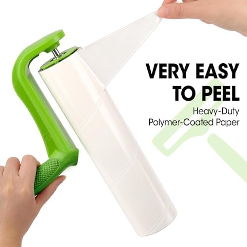 10 Inch Lint Roller Refills, 4 Rolls 200 Sheets Large Lint Rollers for Pet Hair Extra Sticky, Easily Remove Carpets, Clothes, Couch and Curtains Dust (Not Include Lint Roller Handle)