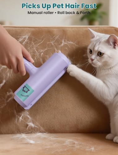 DELOMO Pet Hair Remover Roller, Reusable Lint Roller for Dog and Cat Hair