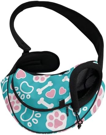 COEQINE Dog Carrier Sling Mesh Bag Comfort Hands-Free Pet Sling Pouch
