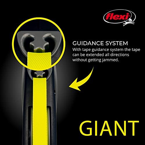 FLEXI® Giant Tape Retractable Dog Leash, Large, 26 ft - Black