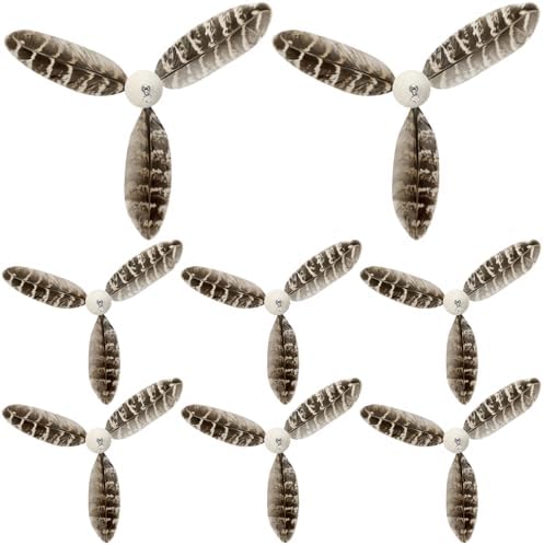 8 Pcs Cat Feather Propeller Toys Refills Replacement Propeller Interactive Cat Toy Refills Kittens Toy Feather Replacement Wand Teasers Attachments for Kittens Wand(Stylish)
