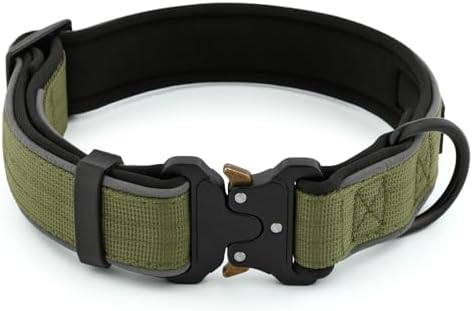Plutus Pet Tactical Dog Collar, Reflective, for Small Medium Large Dogs