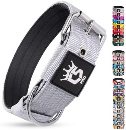 TSPRO Heavy Duty Thick Dog Collar with Metal Buckle for Large Dogs