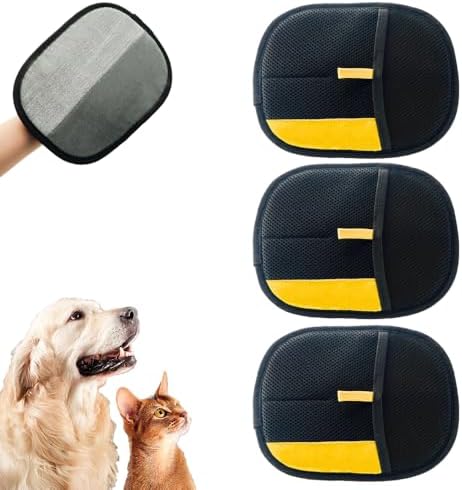 Pet Hair Removal Glove for Cats & Dogs, 2025 Upgrade Pet Hair Remover Glove, Electrostatic Pet Hair Removal Gloves for Dogs and Cats, Reusable Pet Hair Remover Glove (3)