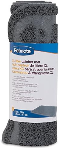 Petmate Litter Catcher Mat Extra Large, Grey, Model:22990 47x32x0.25 Inch (Pack of 1)
