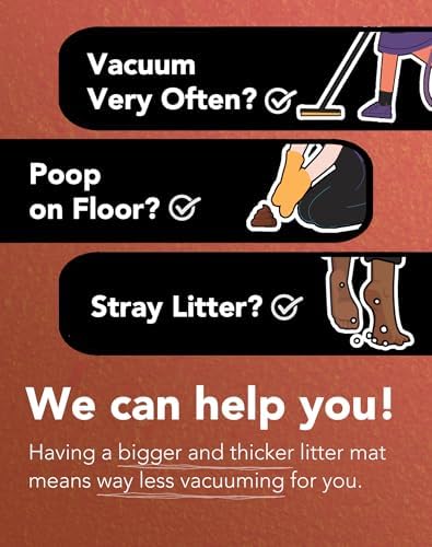 Lukamoo® Cute Cat Litter Mat (24’’x16’’), for Kitty Litter & Cat Litter Box, Independent Artist Designed (Roaring)